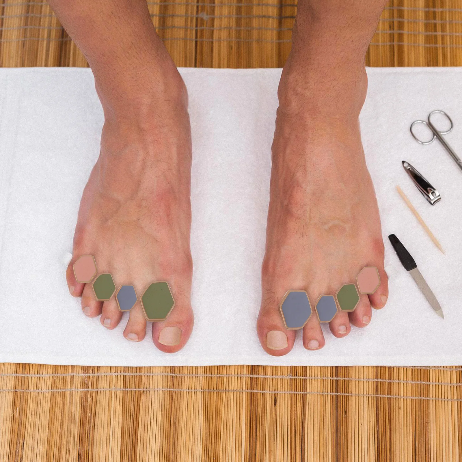 

8pcs Toe Separators Silicone Washable Reusable Pedicure Nail Art Tool Toenail Protectors Dividers Care Spread Avoid Dirty Nails