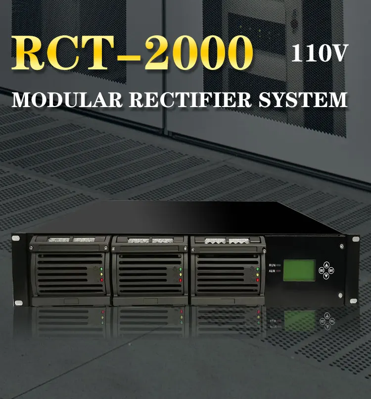 19 Inch Industry Rectifier System 110vdc Rack Mount 40A 6000W Single Output Switch Power Supply Rs232