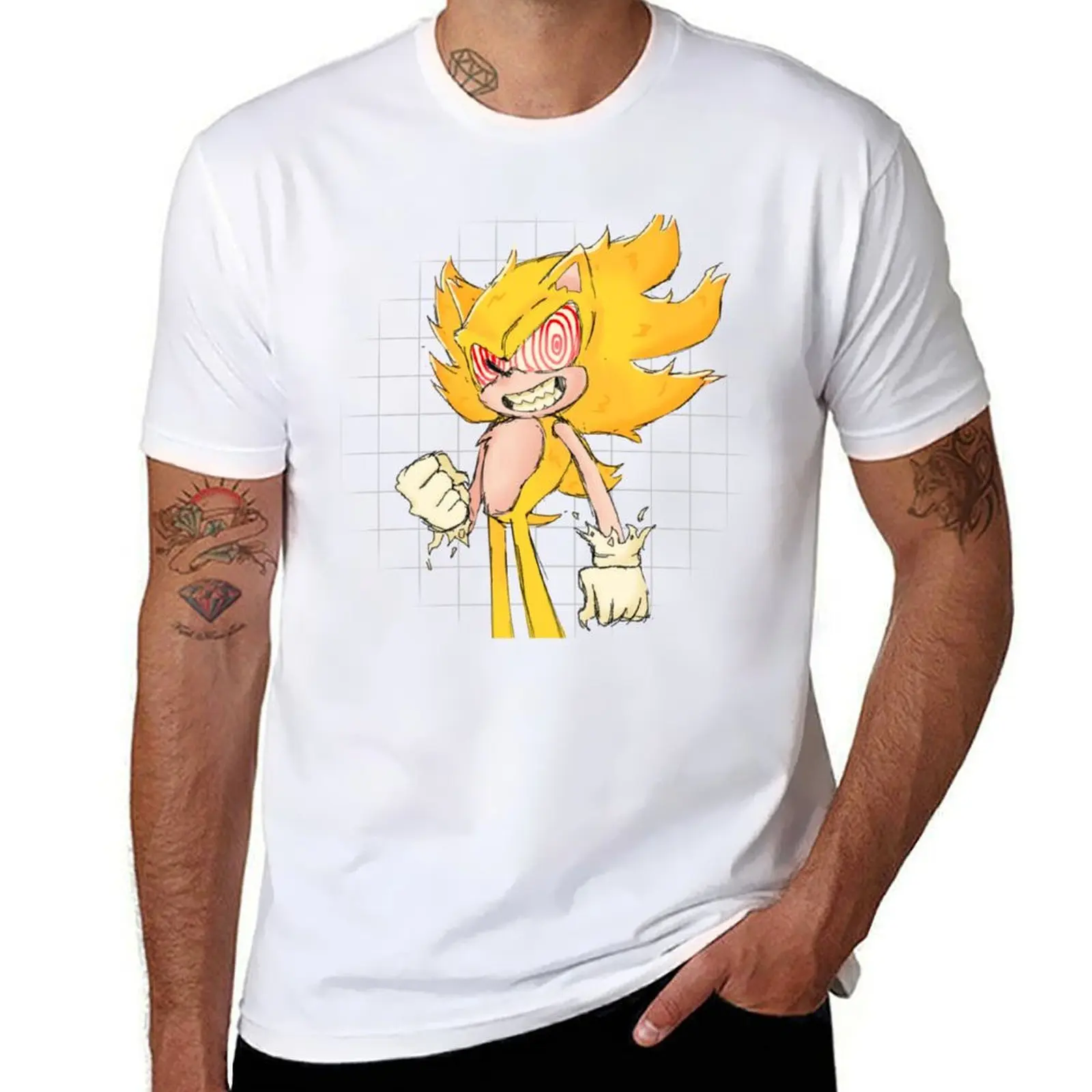 

Fleetway Super Sonic T-Shirt custom t-shirts rapper graphic tees gifts for boyfriend clothes fruit of the loom mens t shirts