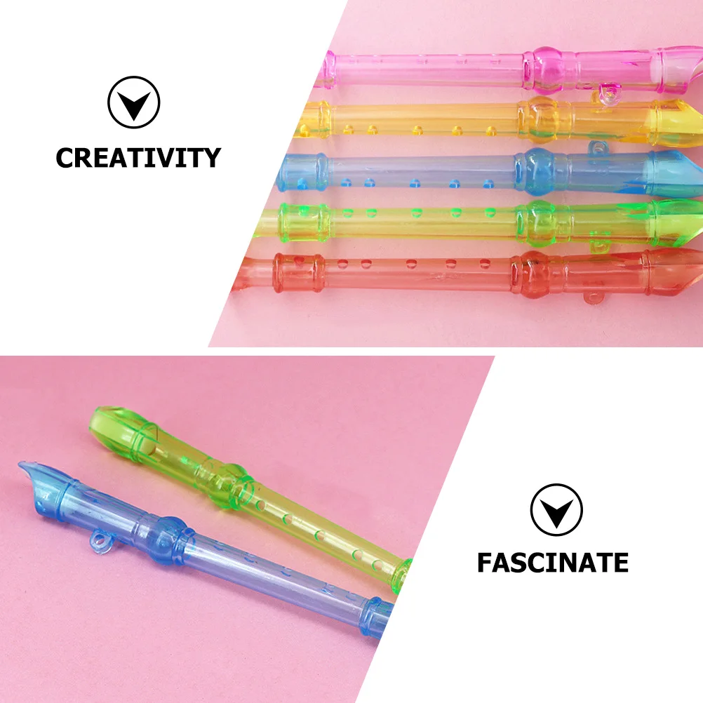 

10 Pcs Children's Early Childhood Education Flute Beginners Clarinet for Kids Musical Instruments Mini Toys