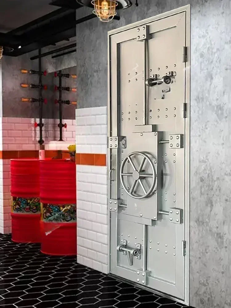 Customized Industrial Style Vault Door Decoration Bar Restaurant Secret Room Escape Door Creative Metal Iron Door