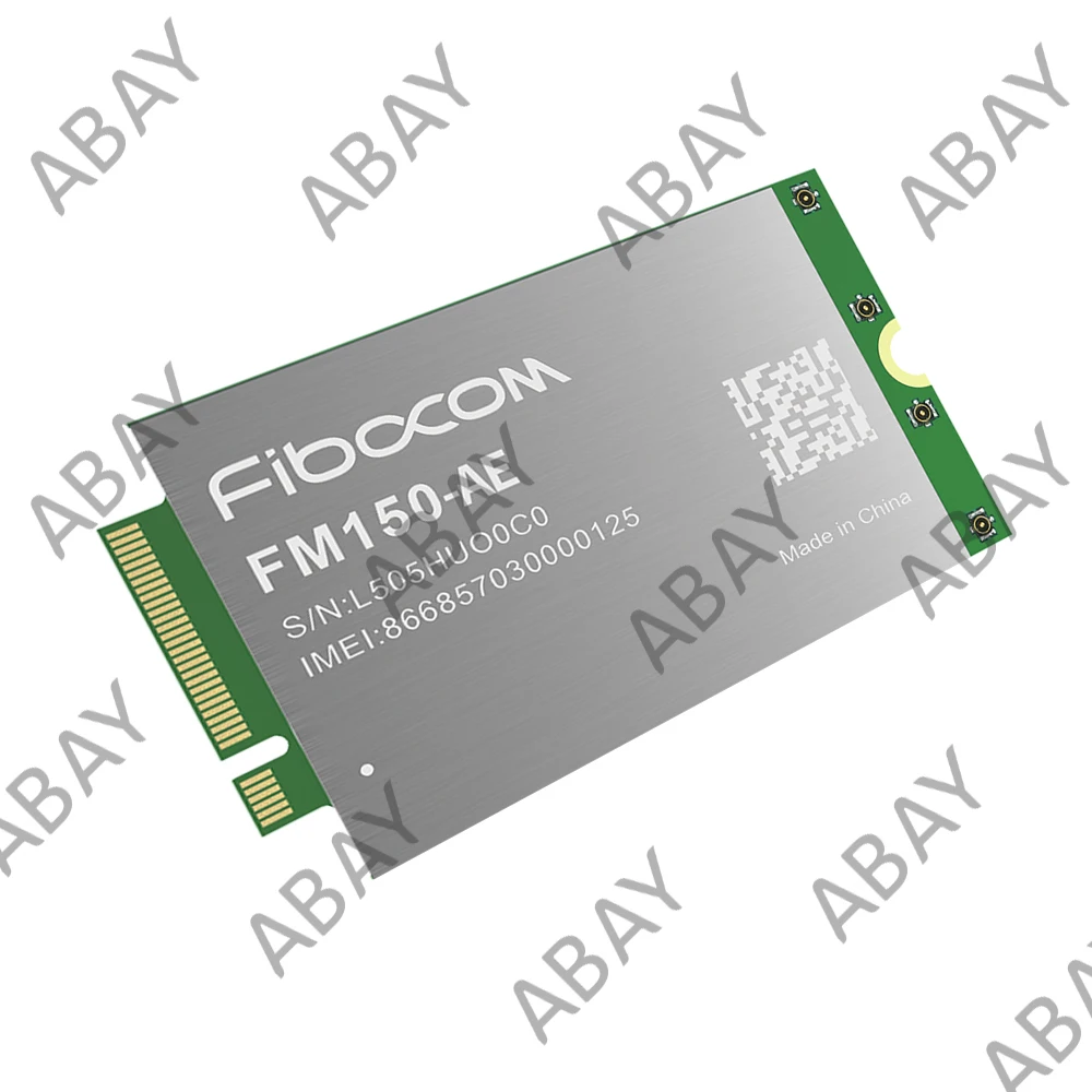 Fibocom 5G M.2 Module FM150-AE 5GNR LTE Cat 20 WCDMA Sub-6GHz NSA & SA B2/B4/B5/B7/B12/B13/B14/B17/B25/B26/B29/B30/B66/B71