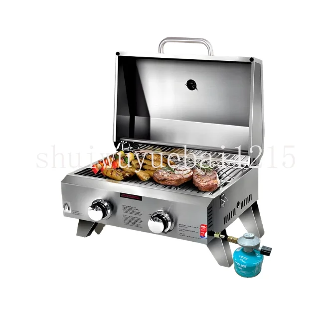 Portable Outdoor Camping Gas Stove Windproof High Power Cassette Stove For Home Picnic BBQ Pizza Baking