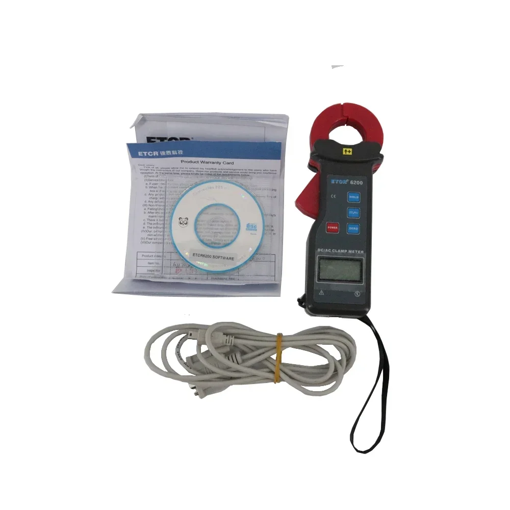 ETCR6200 AC DC Leakage Current Clamp Meter Sampling Rate 2 times/s