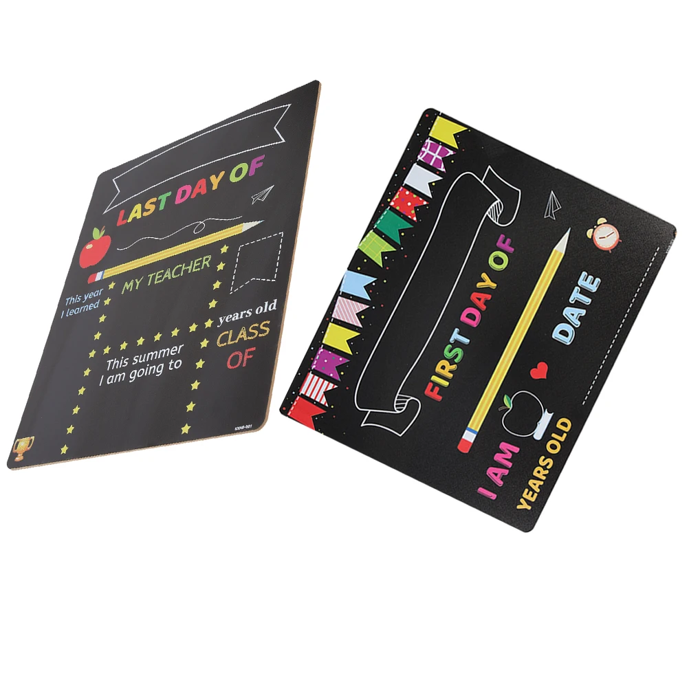 

2Pcs Children Writing Blackboard Reusable PVC Chalkboard School Sign Large Size Kids Supply Classroom Decor Preschool Posters