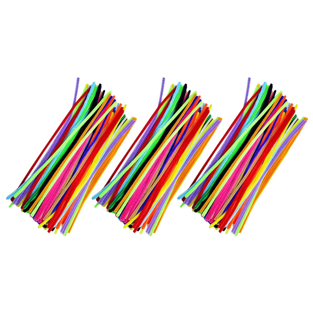 300 Pcs Color Twist Stick DIY Crafts Pipecleaners Supplies Velvet Accessories for