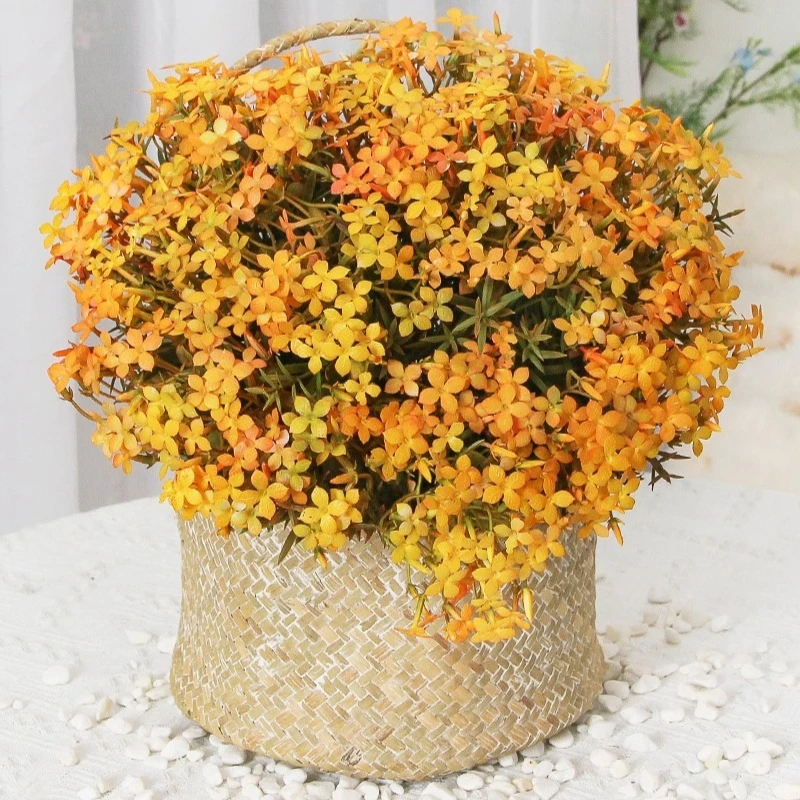 4/5 Stück Künstliche Blumen Plastik-Gypsophila Liebesblume Gartendekoration Simulierte Grünpflanze Kunstgras Heimdekoration – Detail 3