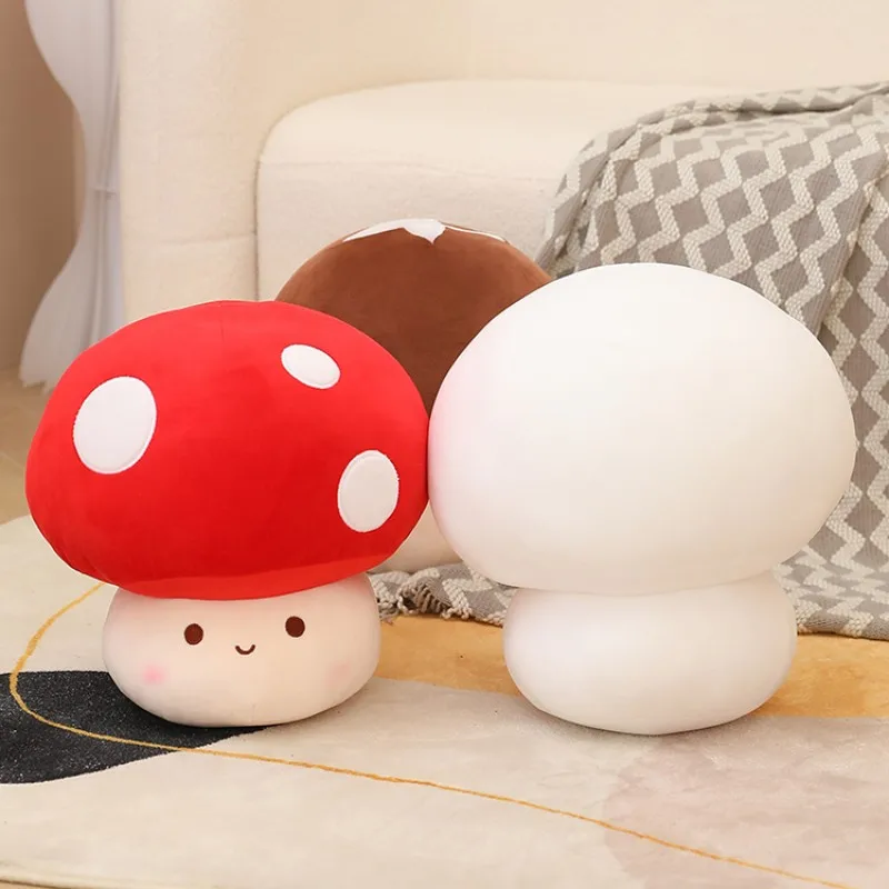 Giant Cute Mushroom Plush Toys Simulation Plant Pillow Lovely Dolls for Home Decor Sleeping Cushion Stuffed Soft Dolls Kids Gift