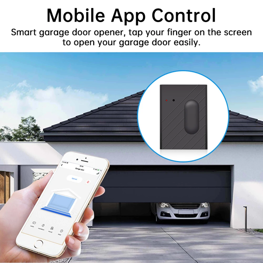 

Smart Garage Door Opener DC5V Mobile Phone App Remote Controll Support Alexa Voice Control & Google Home