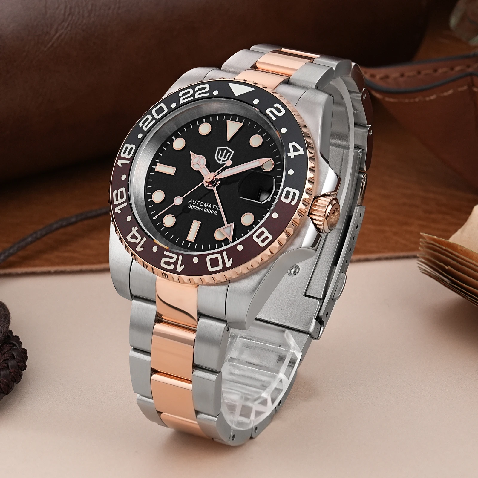 Watchdives WD16760 V2 NH34 Sub GMT Watch Stainless Steel Sapphire