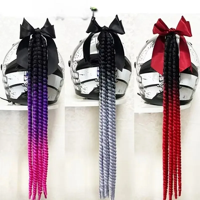 

Для косичек, дредов, грязная коса, мотокросс, гоночный мото, женский парик, твист-шлем, украшение ручной работы, мотоциклетный шлем в стиле панк