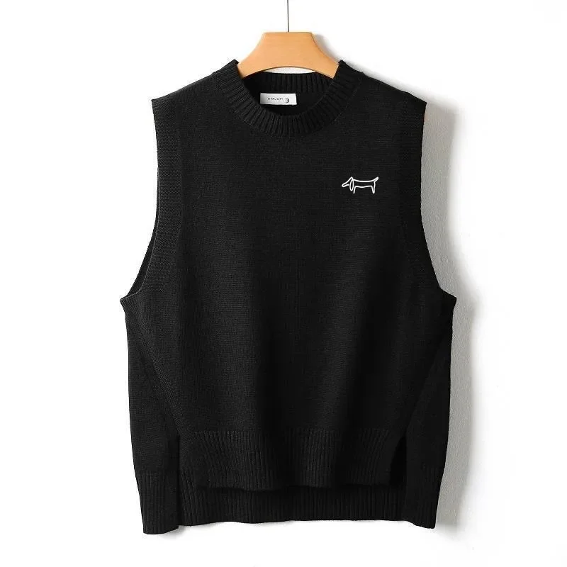 Golf vestGolf Vest Men Autumn Golf Wear 2024 High Quality Round Neck Sleeveless Top Korean Golf Clothing Men\'s Golf Sweater Knit