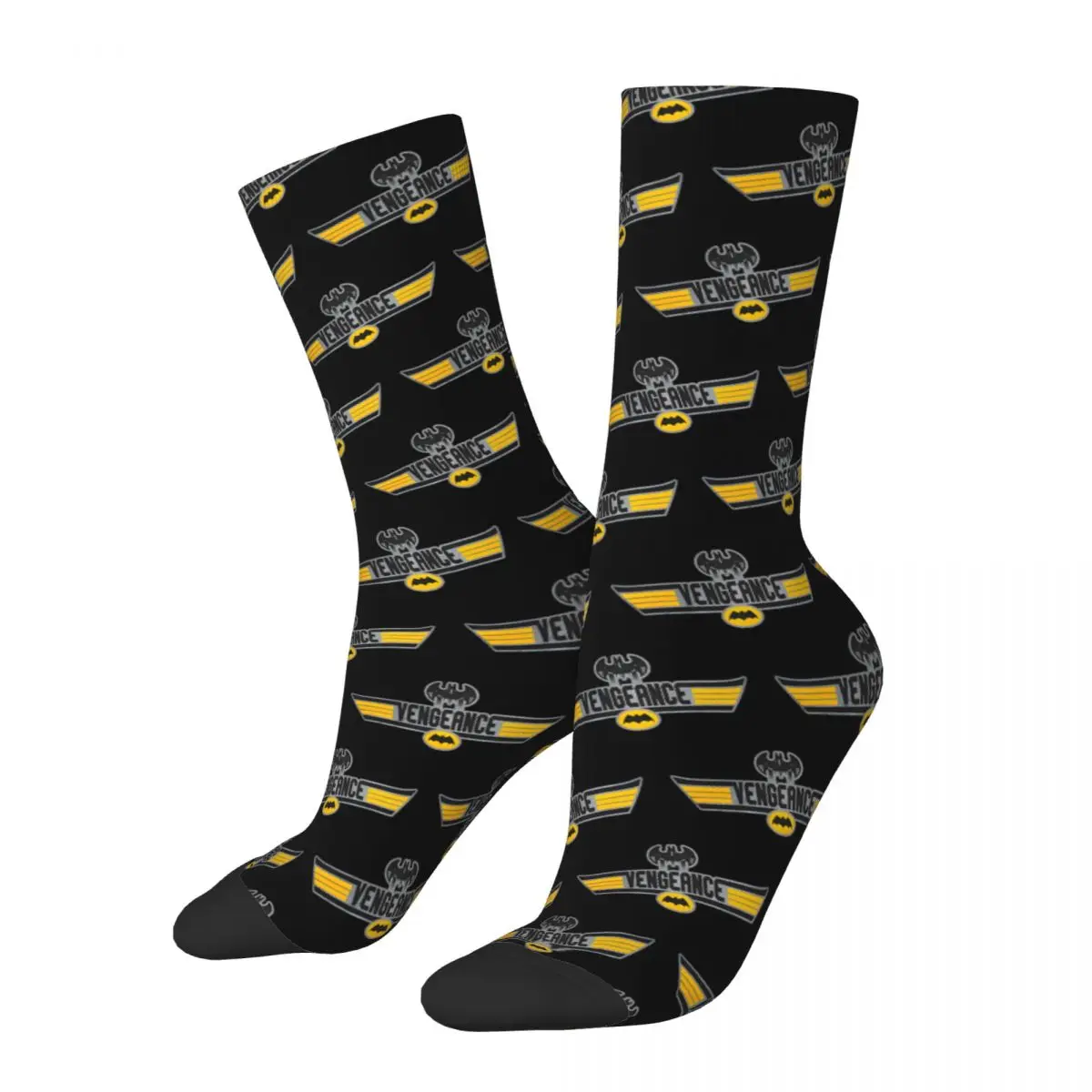 

Crazy compression Unbelievable Sock for Men Vintage Vengeance Seamless Pattern Crew Sock Novelty