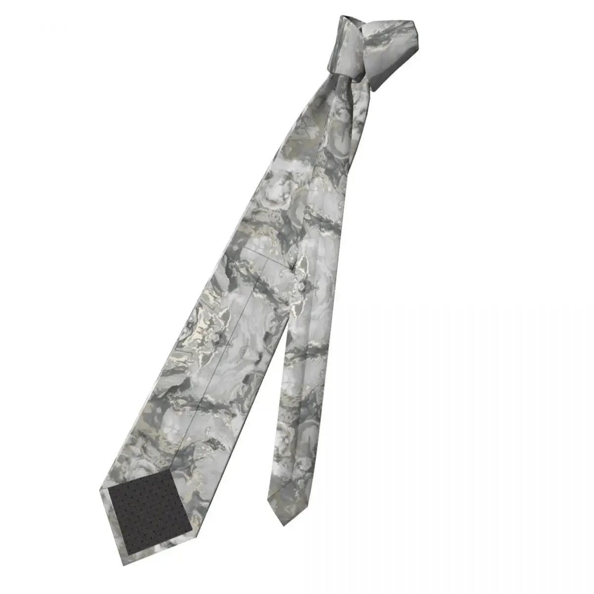 Marble Gray Silver Gold Men Necktie Polyester 8 cm Narrow Modern Marbled Neck Ties for Men Accessories Cravat Accessories