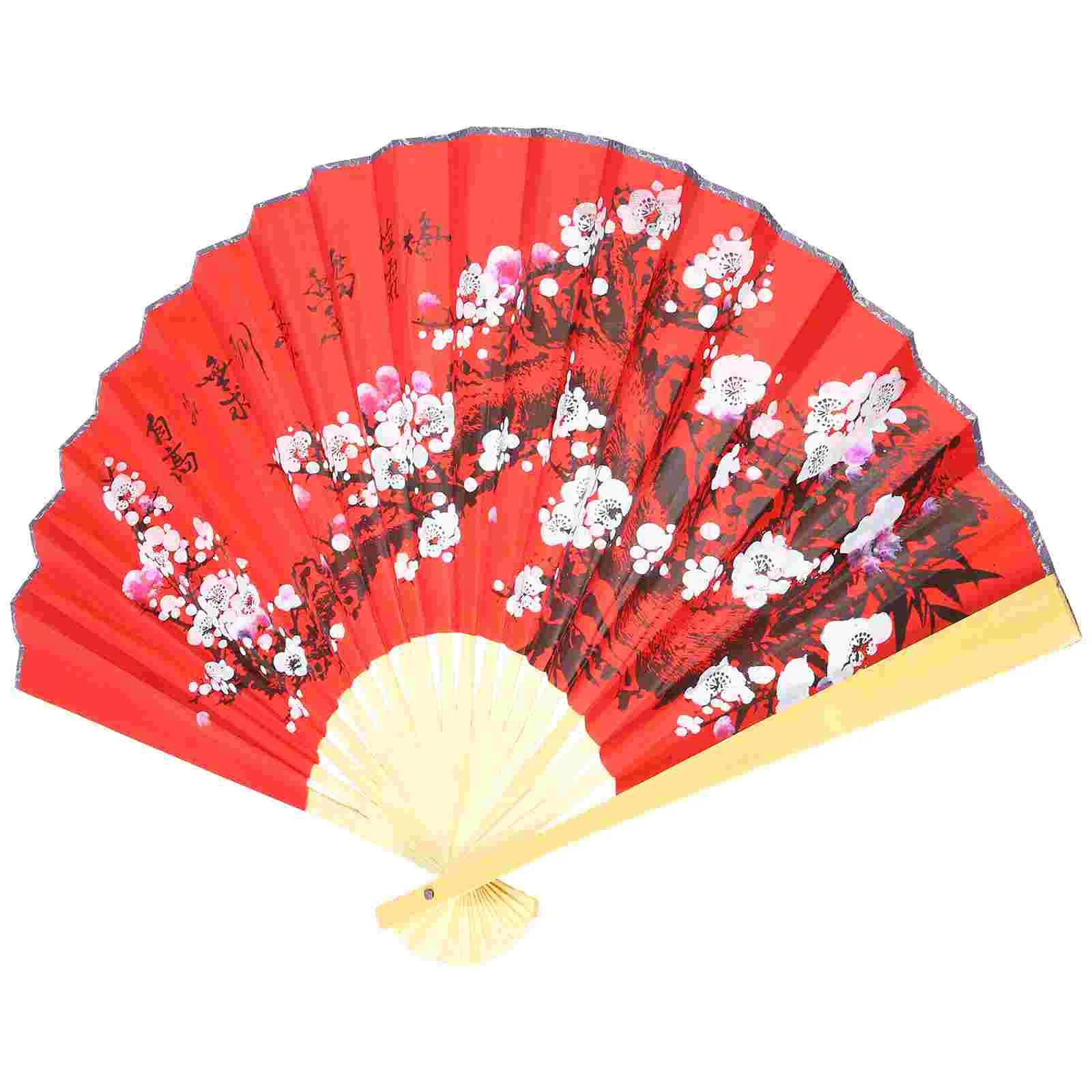 

Hand Fan Chinese Japanese Handheld Paper Oriental Wall Giant Bamboo Kung Fu Asian Decor Wedding Birthday Party