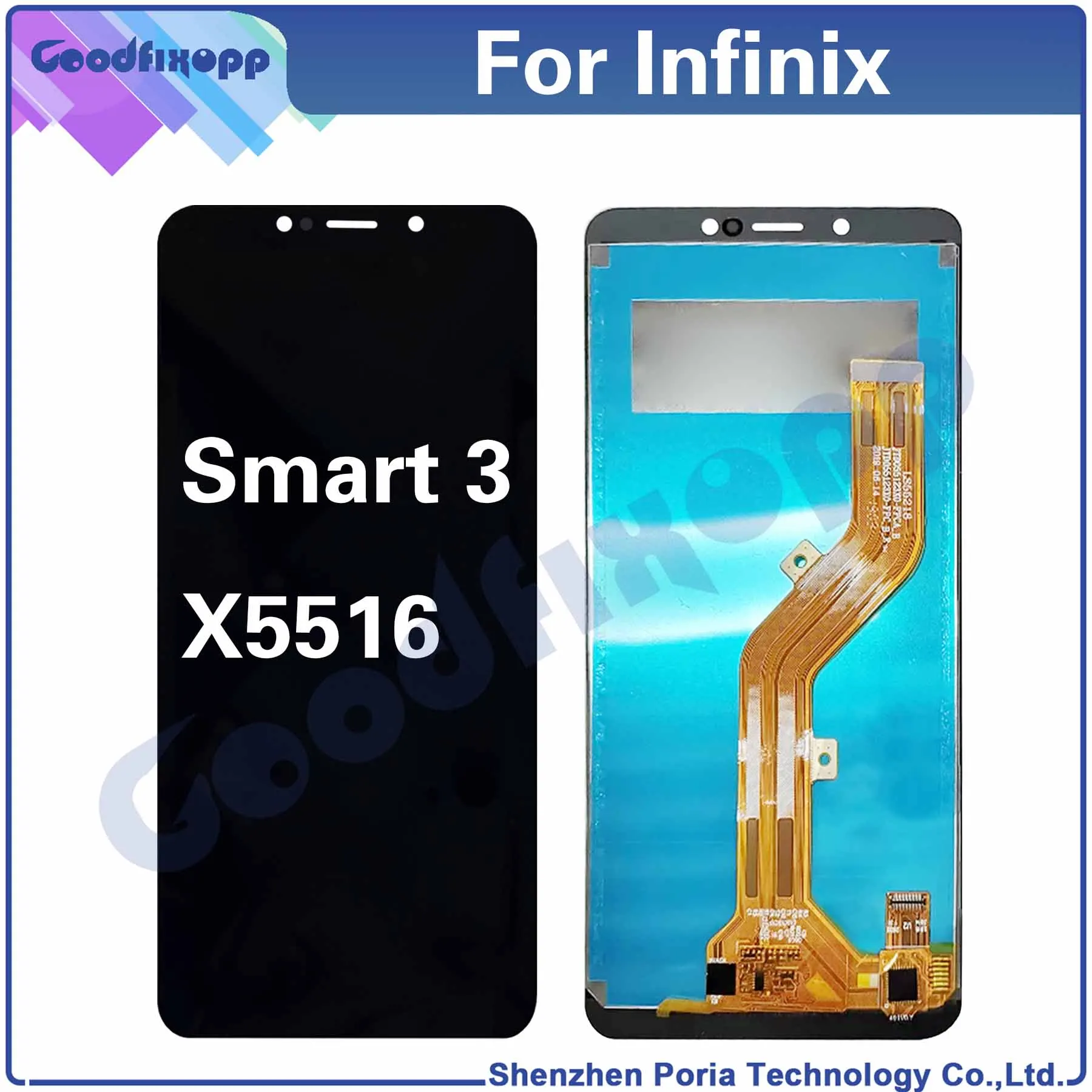 For Infinix Samrt 3 X5516 LCD Display Touch Screen Digitizer Assembly For Samrt6 Repair Parts Replacement