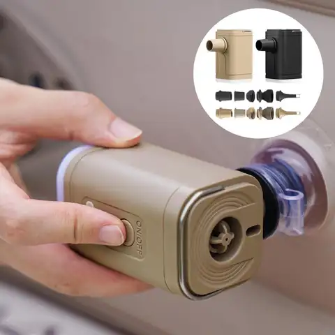 수영장 캠핑용 에어 매트리스 펌프, 1200mAh 대용량 배터리, 다기능 전기 펌프, 야외 캠핑 에어 베드