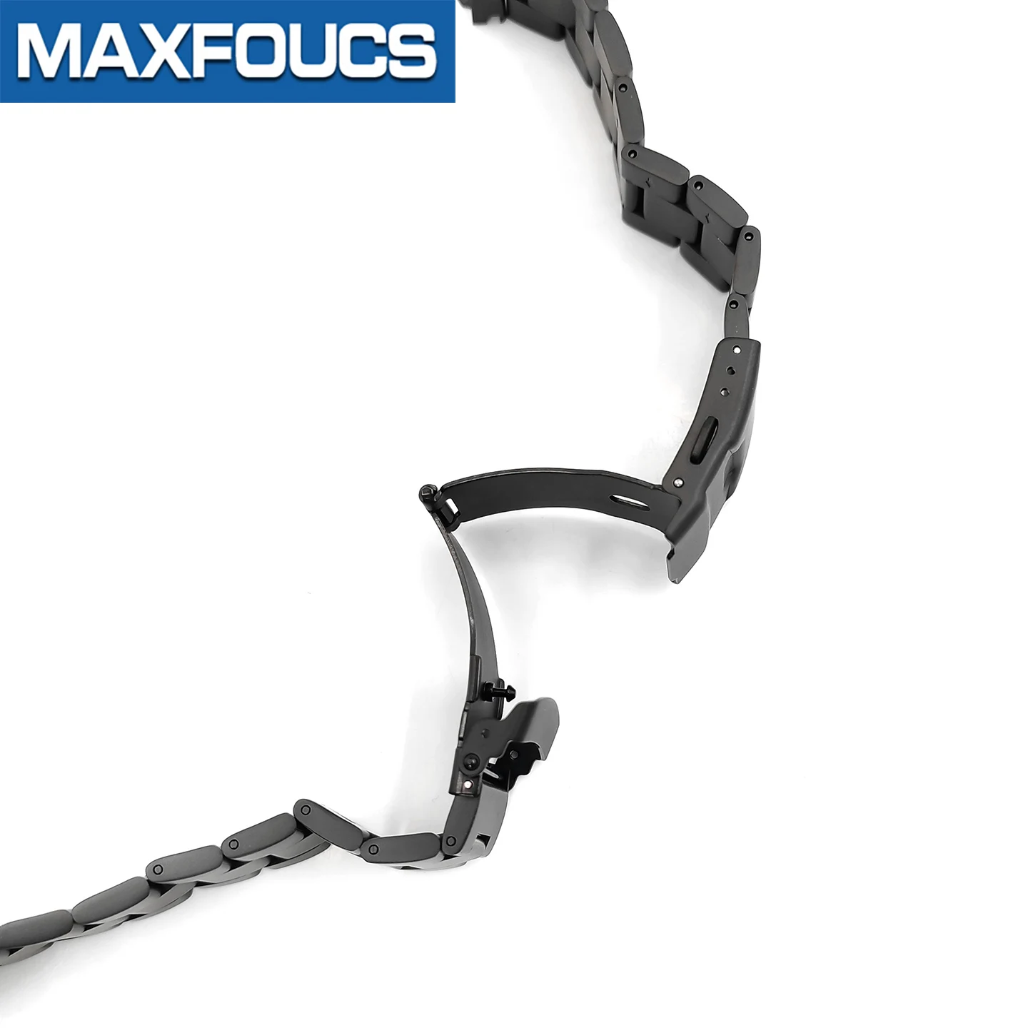 Gebürstetes Uhrenarmband aus Edelstahl, passend für PRX-Uhrengehäuse, konvexe solide Endglieder, Doppelverschluss mit Druckknopf, Zubehör – Detail 8