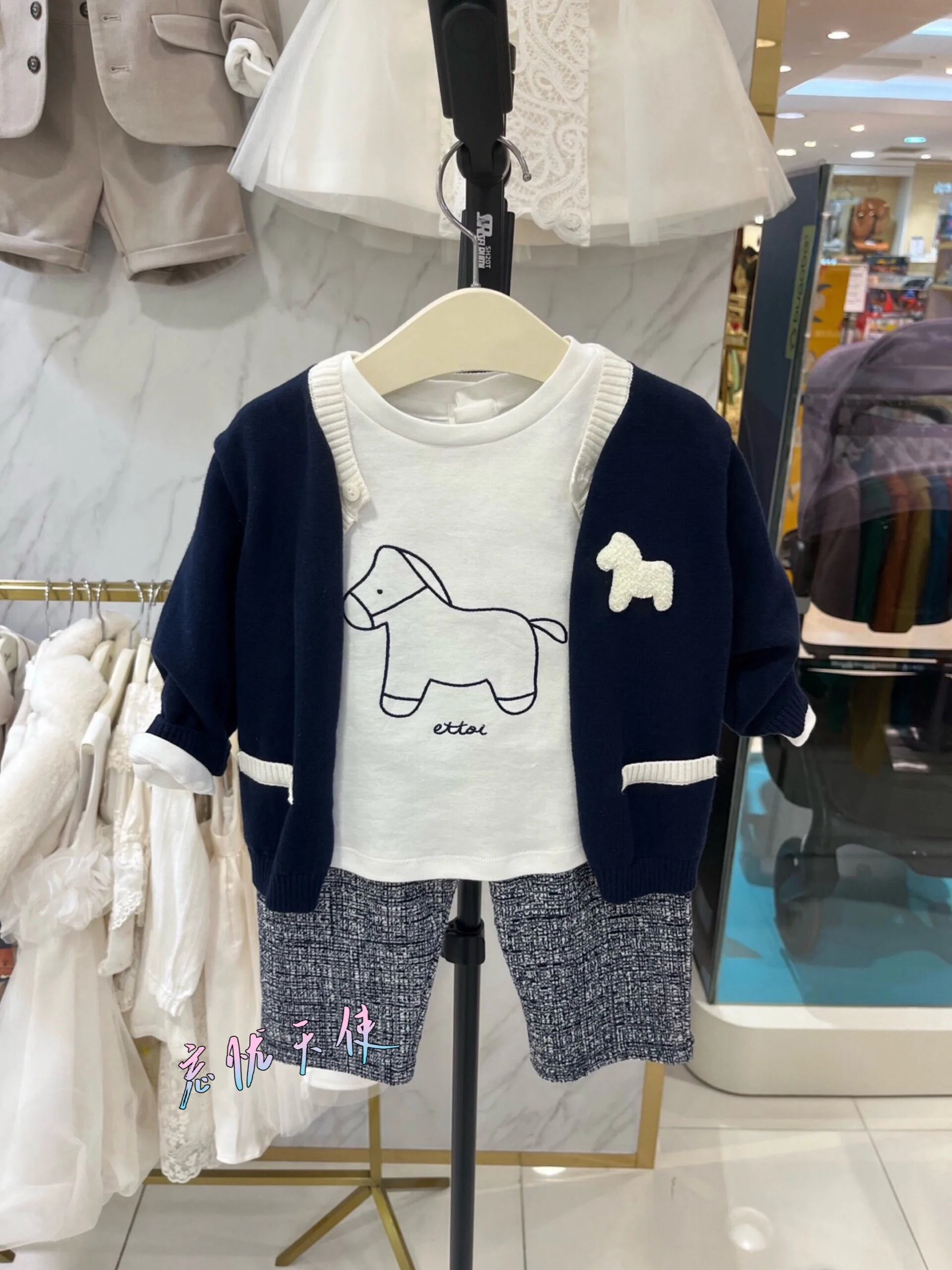 set-maglione-t-shirt-per-bambini-con-motivo-ele-primavera-24-completo-tee-pezzi-ensemble-cotone-casual-rotondo-ne-ex