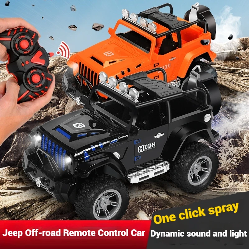 New Remote Control Car 2.4g Off-Road Jeep Toy Drop Resistant Crash Resistant 4wd Climbing Car Model Car Stunt Car Toy Car Rc