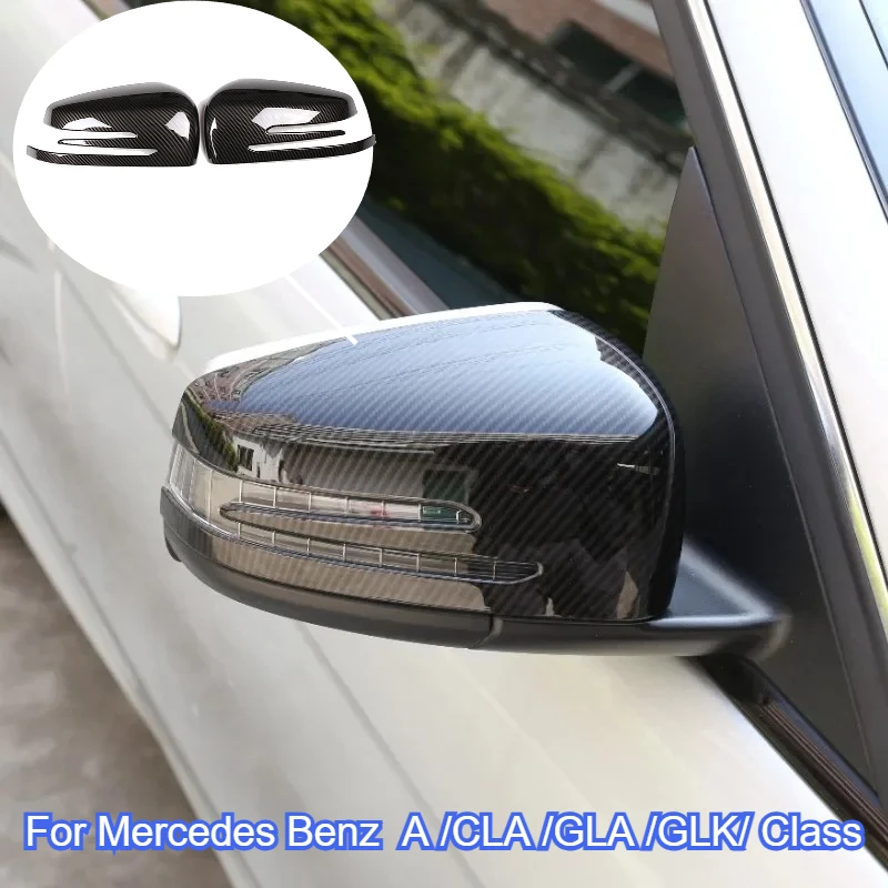 

For Mercedes Benz A CLA GLA GLK Class W176 W117 X156 X204 ABS Car Side Door Rearview Mirror Cap Cover Trim Car Accessories