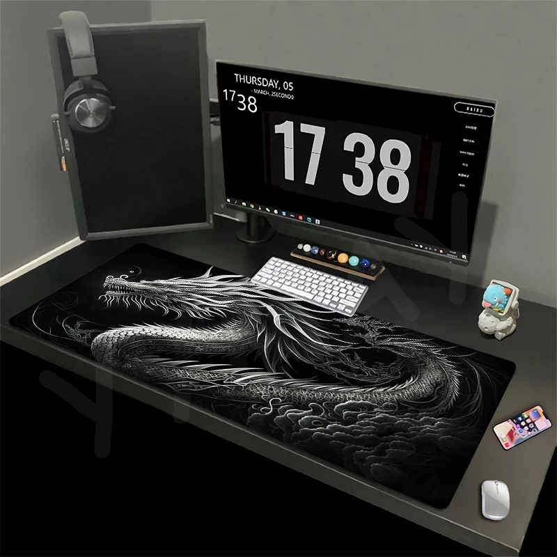 Dragon Large Gamer Mouse Pad, Original Mouse Mat, Tapete do teclado, Tapete de mesa, Borracha, Design, XXL, 30x80cm