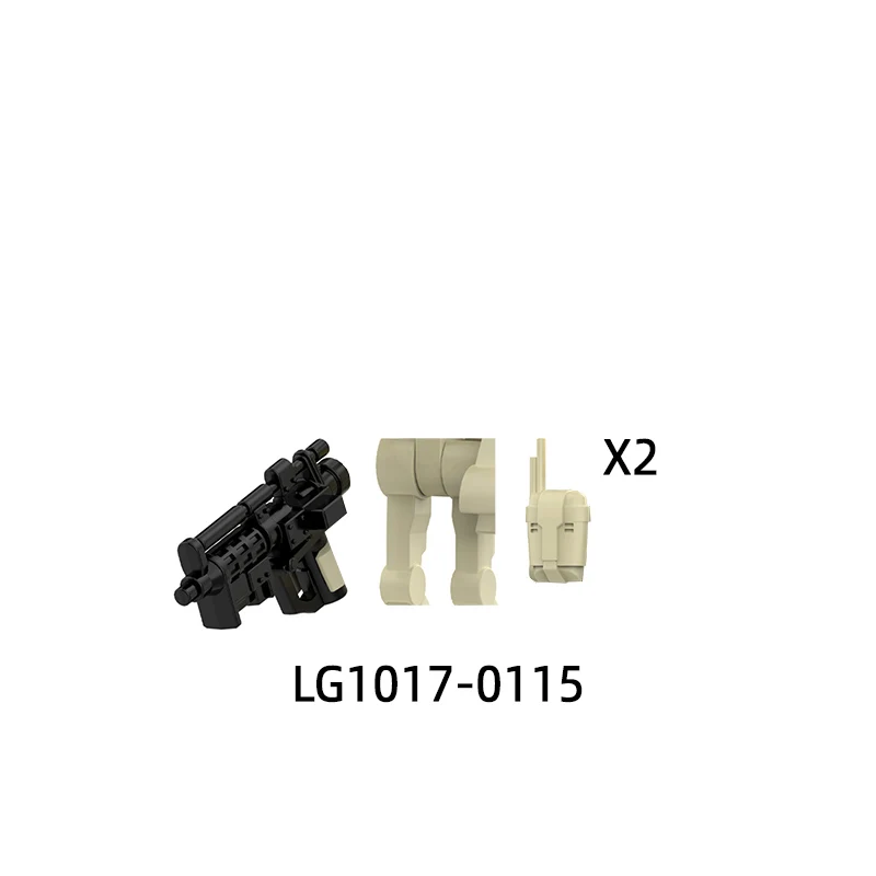 The Robot Backpack Action Figures Equipment Pants Hair Parts Model Blocks MOC Bricks Set Gifts Toys LG1017