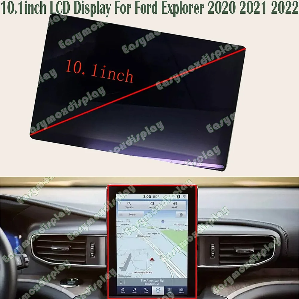 10.1 inch Car LCD Touch Screen LB5T-18B955 For Ford Explorer 2020-2022 GPS Navigation Radio Display Replacement
