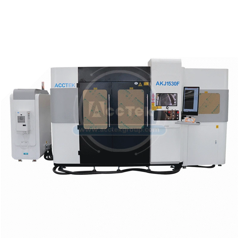 6000W 8000w 12000w Big Power Raycus IPG Laser Cutting Machine Fiber AKJ1530FBR For Tube Metal Cutitng Aluminum Brass Copper