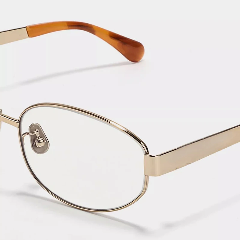 Denmark Fashion Luxury Oval Glasses Frame for Men and Women Thin Titanium Ultralight Egg-Shaped Brand Design Retro Spectacles