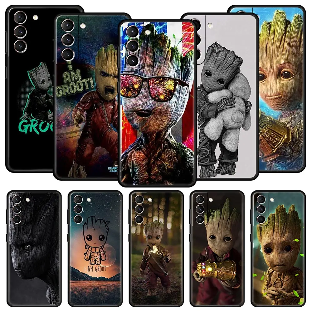 Marvel funda de silicona para teléfono Samsung Galaxy, carcasa bonita groot, S20 FE, S21, S22, S23Ultra, S10 Lite, S10e, S9 Plus, S7 Edge