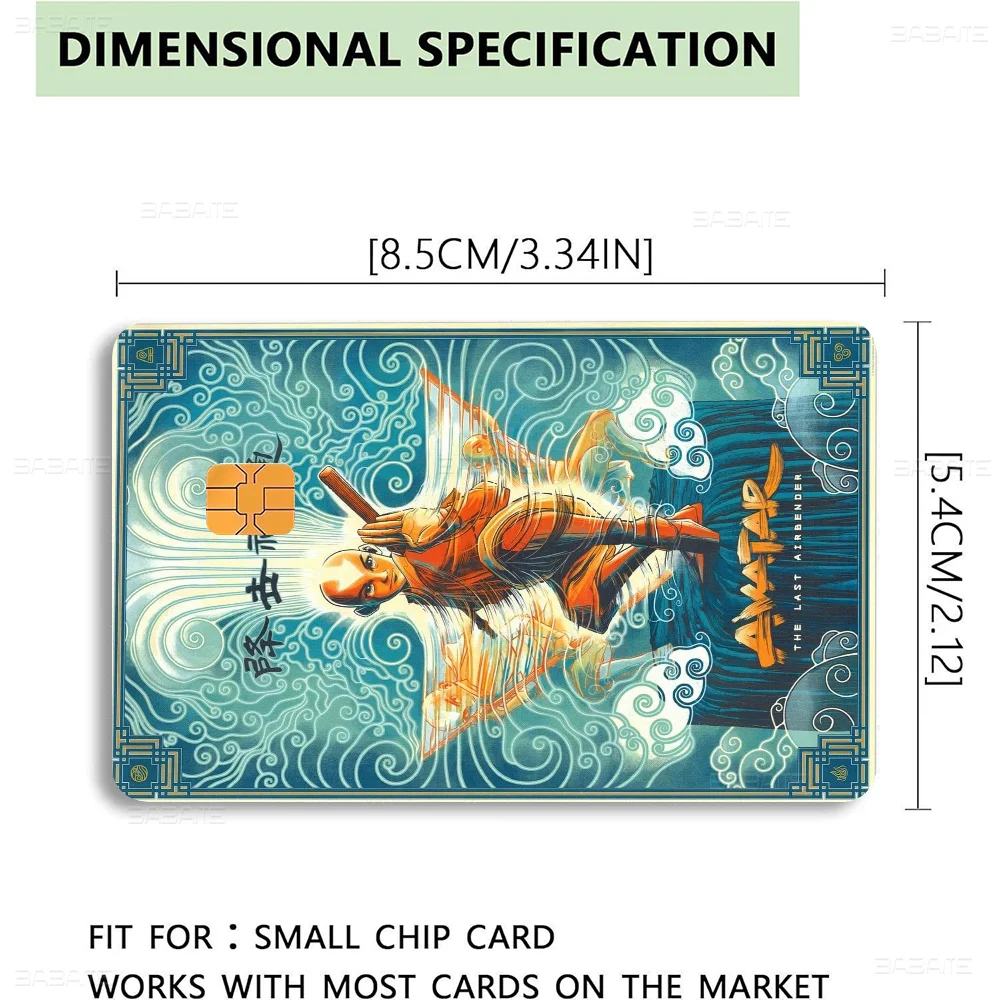 Avatar The Last Airbender Aang Fight Anime Anmie Sticker Film Skin Cover For Credit Card Debit Bank Card Front