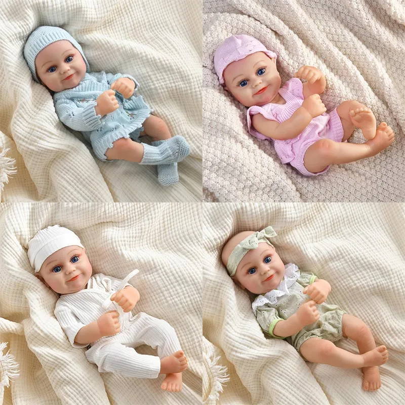 40cm Reborn Dolls Realistic Full Vinyl Baby Doll 17.74in Lifelike Newborn Girl Doll Baby Dolls Toy Princess Toddler Toy Gift