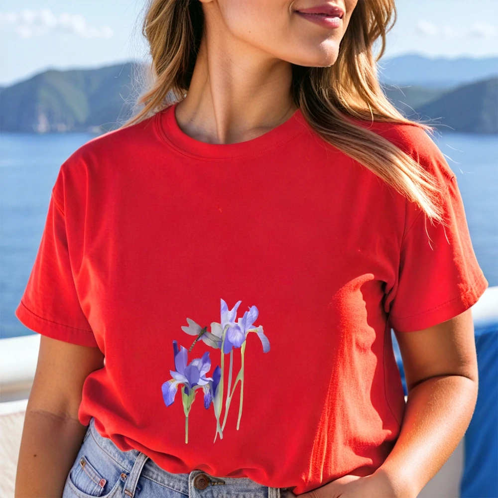 

Y2k Bouquet Print Oversized T-Shirt Women 2025 New Cotton Tee Floral Graphic Top Summer Casual Garden Party Style