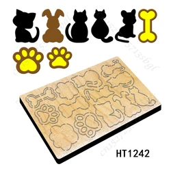 Cat, Rabbit, Dog, Cat Paw, Bone Multi Size New Wooden Cutting Dies Suitable for Common Mold Scrapbook Machines on the Market