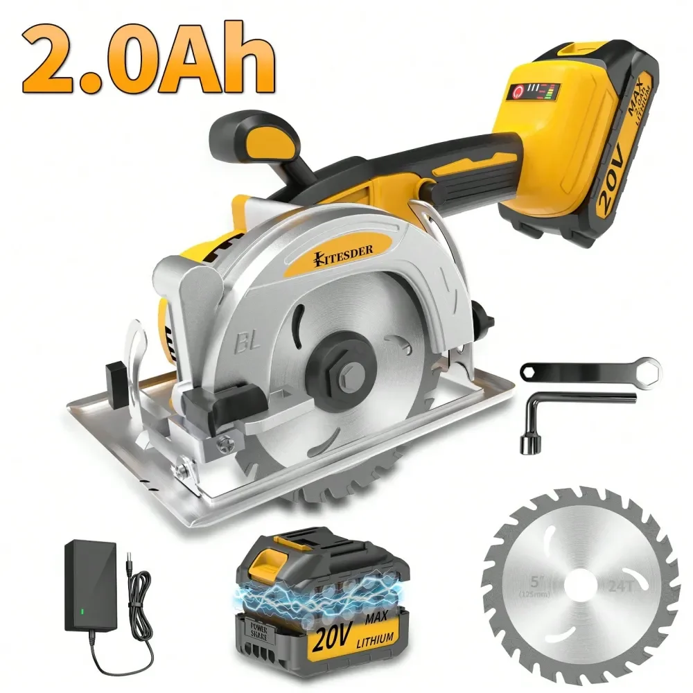 

Бесщеточная компактная легкая циркулярная пила для работы одной рукой, до 6900 об/мин, угол наклона до 45°, максимальная глубина реза 1,77 дюйма, в комплекте