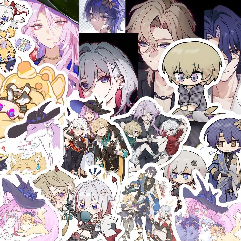 Sunsyea Honkai Star Rail Merch Character Stickers 50 Pieces Anime Collection