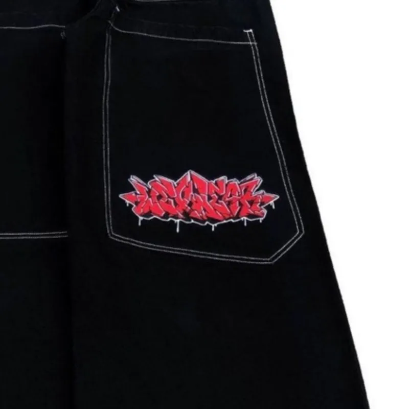 American Fashion Hip Hop Oversized Loose Jeans Women Street Y2K New Wide-leg Pants Unisex Jeans Harajuku Y2K punk view 4