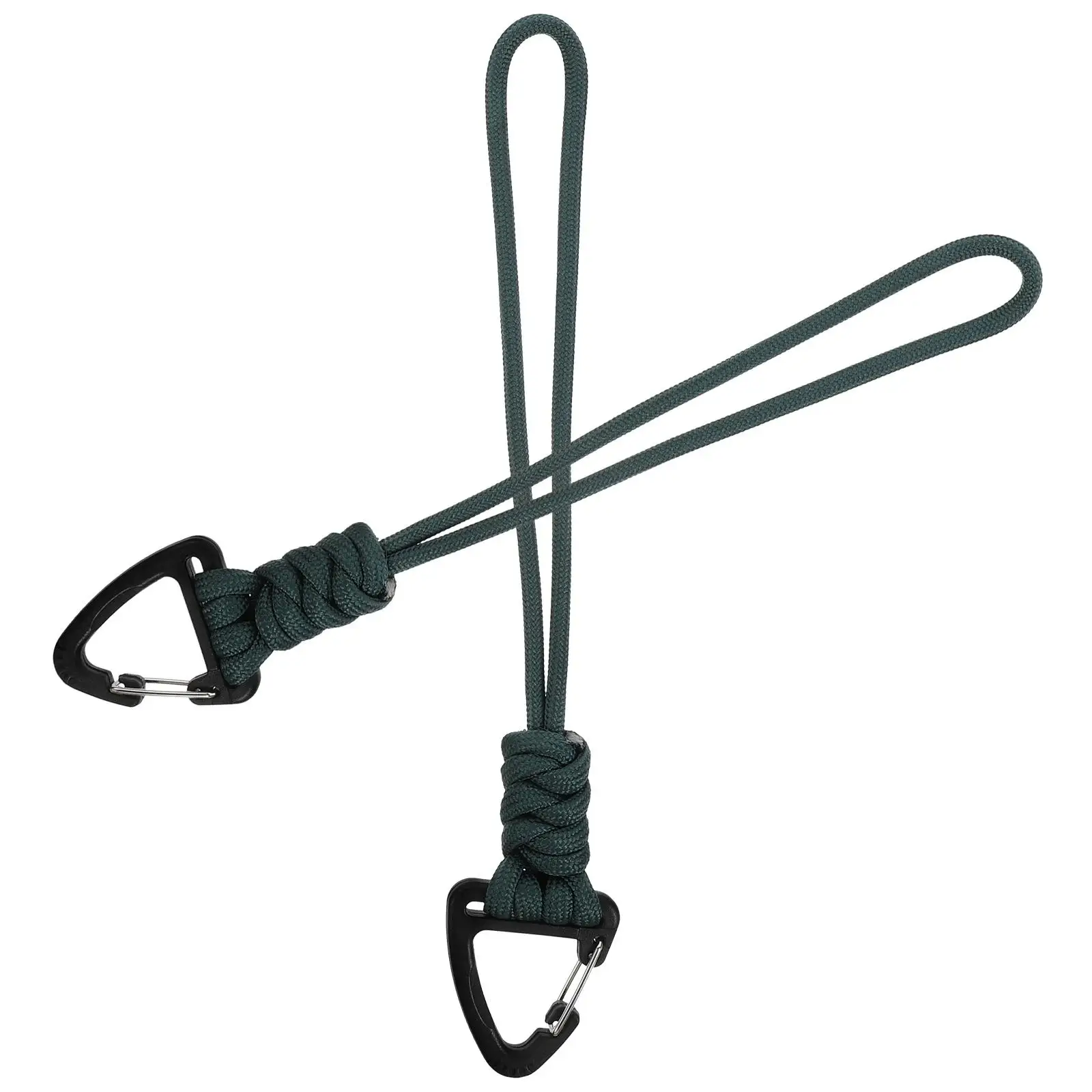 

2Pcs Anti loss Sturdy Polyester Keychain Climbing Lanyard Carabiner Lanyard Hook for Camping Carabiner Wrist Use Tool