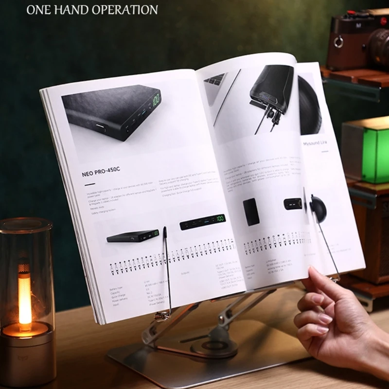 Book Stand Reading Book Holder Adjustable Tablet Laptop Bracket Reading Pad Support Board Multi Functional