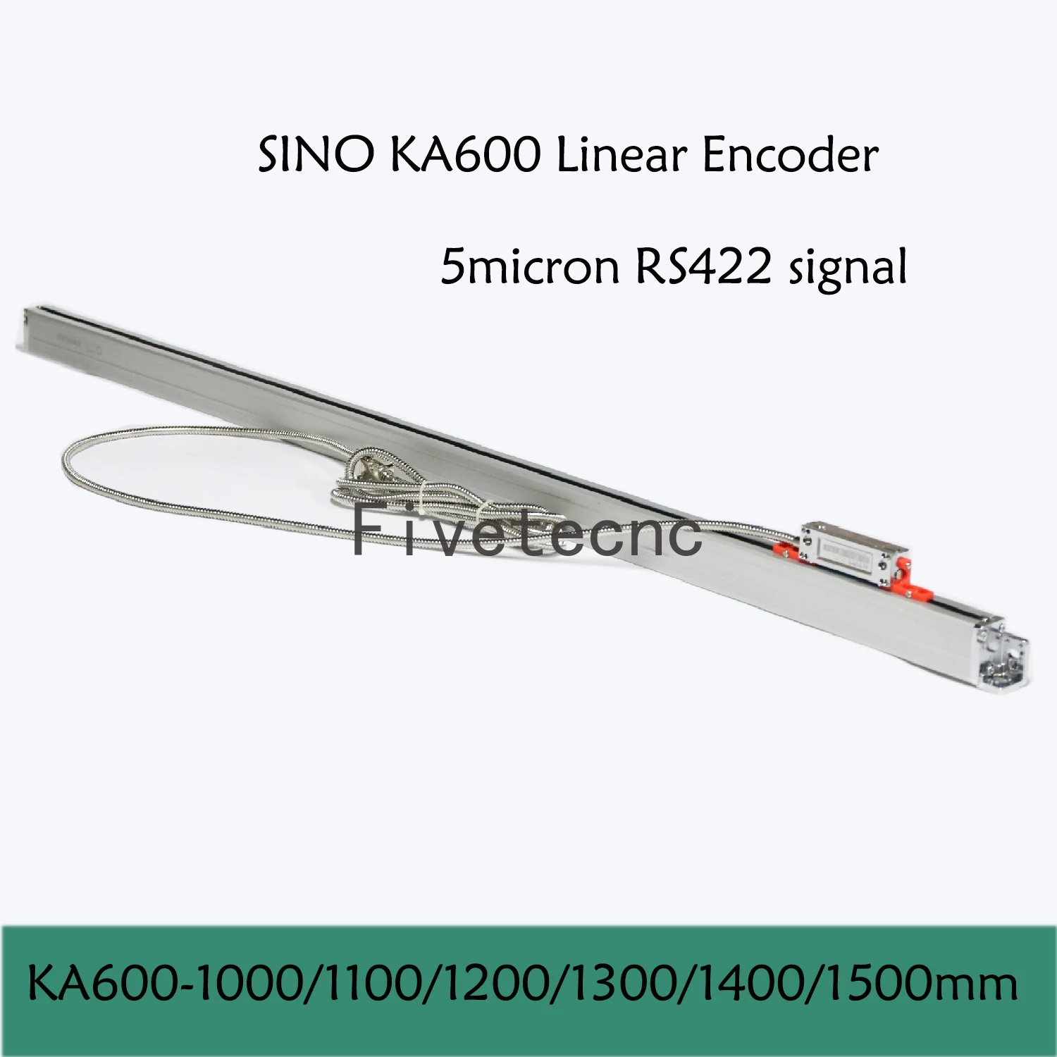 SINO KA-600 1000 1100 1200 1300 1400 1500mm 5micron RS422 DRO Linear Glass Scale KA600 0.005mm Optical Encoder for Milling Lathe