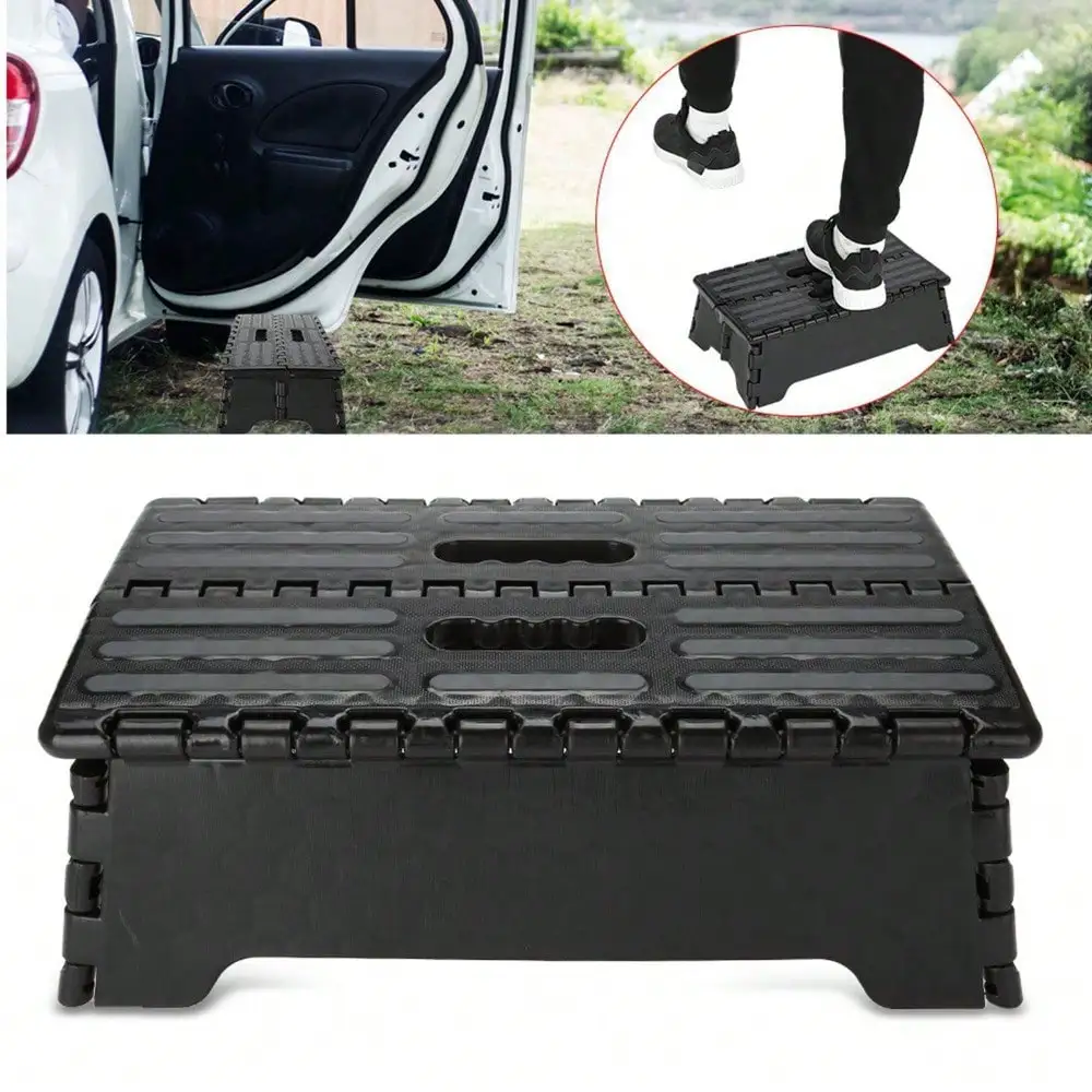 

5 Inch Folding Step Stool | Non-Slip Mat, Heavy Duty Plastic, 300 lbs Capacity | Portable for Kitchen, Bathroom & Travel