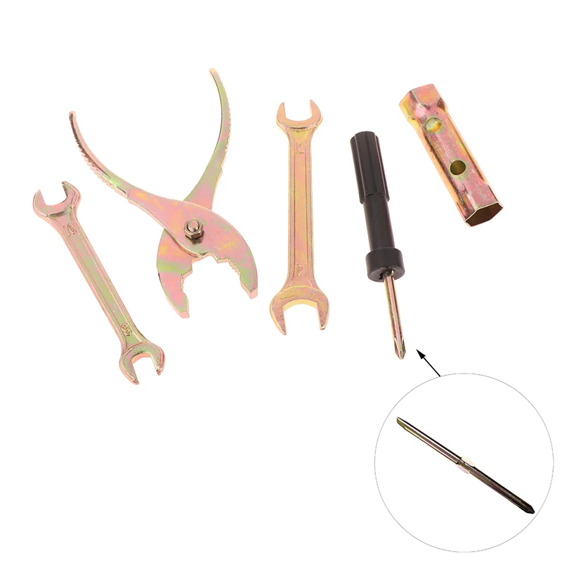 1 Set Aluminum Alloy Motorcycle Repair Tool Motorcycle Spark Plug Spanner Wrench Socket Tool Kit Pliers Wrenches Screwdrive