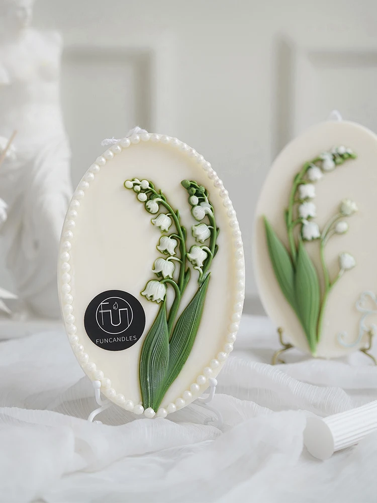 Lily Of The Valley Flowers Silicone Molds DIY Handmade Scented Candle Material Kit Cake Baking Moulds Plaster Home Decorations