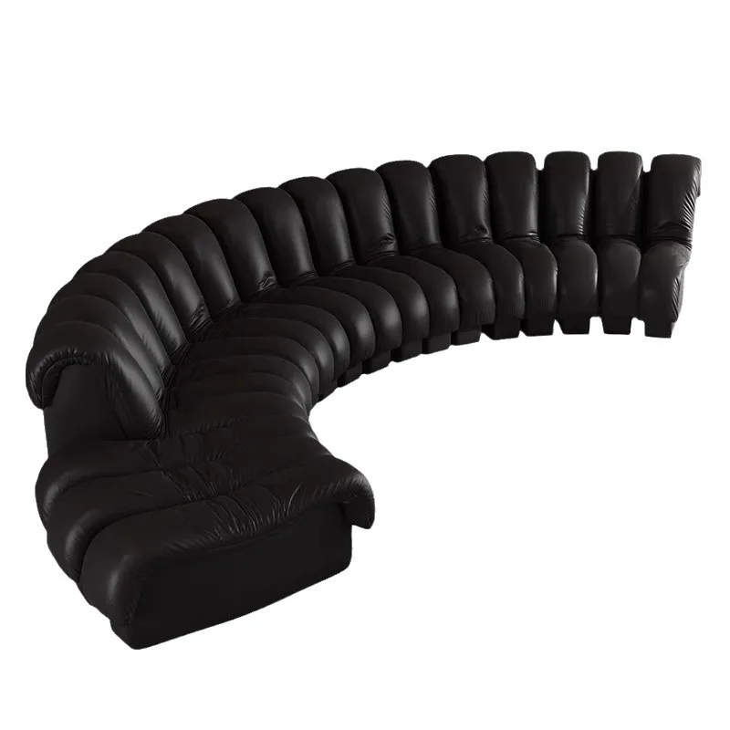 Villa living room module free combination D semi-circular S-shaped curved special-shaped sofa