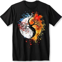 Yin Yang Eight Trigrams Pattern T-Shirt For Men Tree Moon 3D Printed Tees Summer Casual Short Sleeve O-Neck Tops Unisex T Shirts