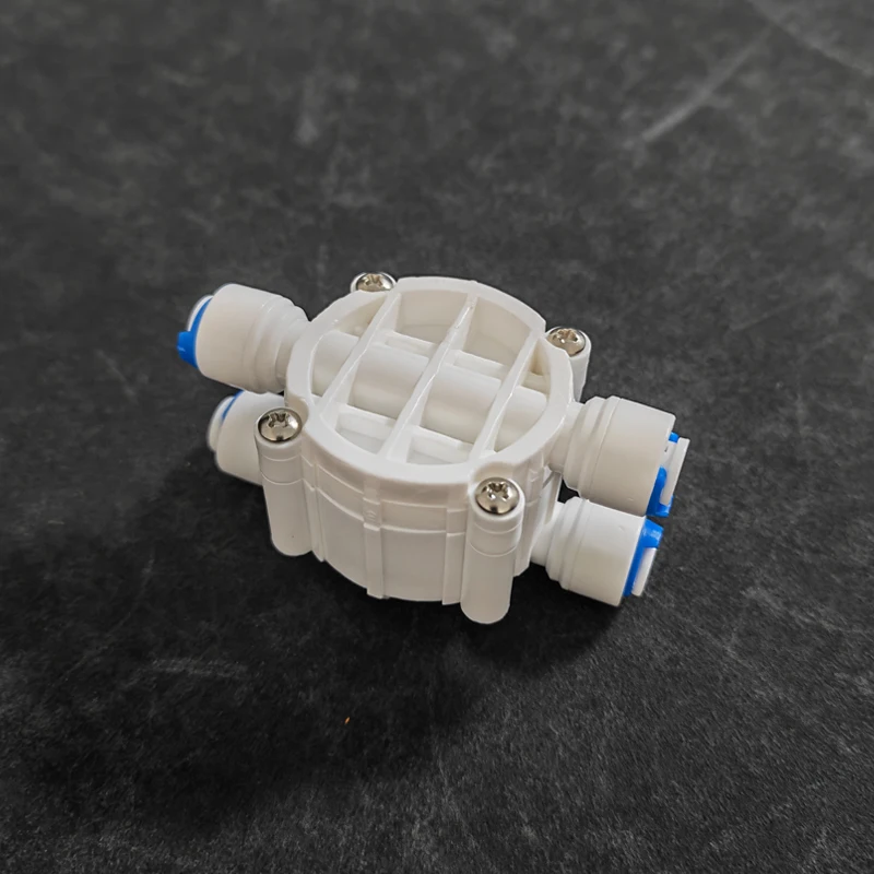 1-5PCS 4-Way Auto Shut Off Valve 1/4