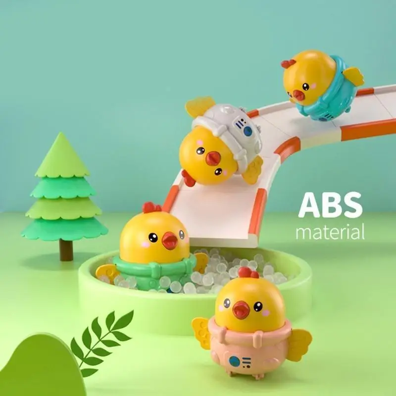 CORB Baby Toy Car Chicken Press and Go Sliding Car Wind-up Toy Fine Motor Skill Pull Back Vehicle Toddler Education Gift