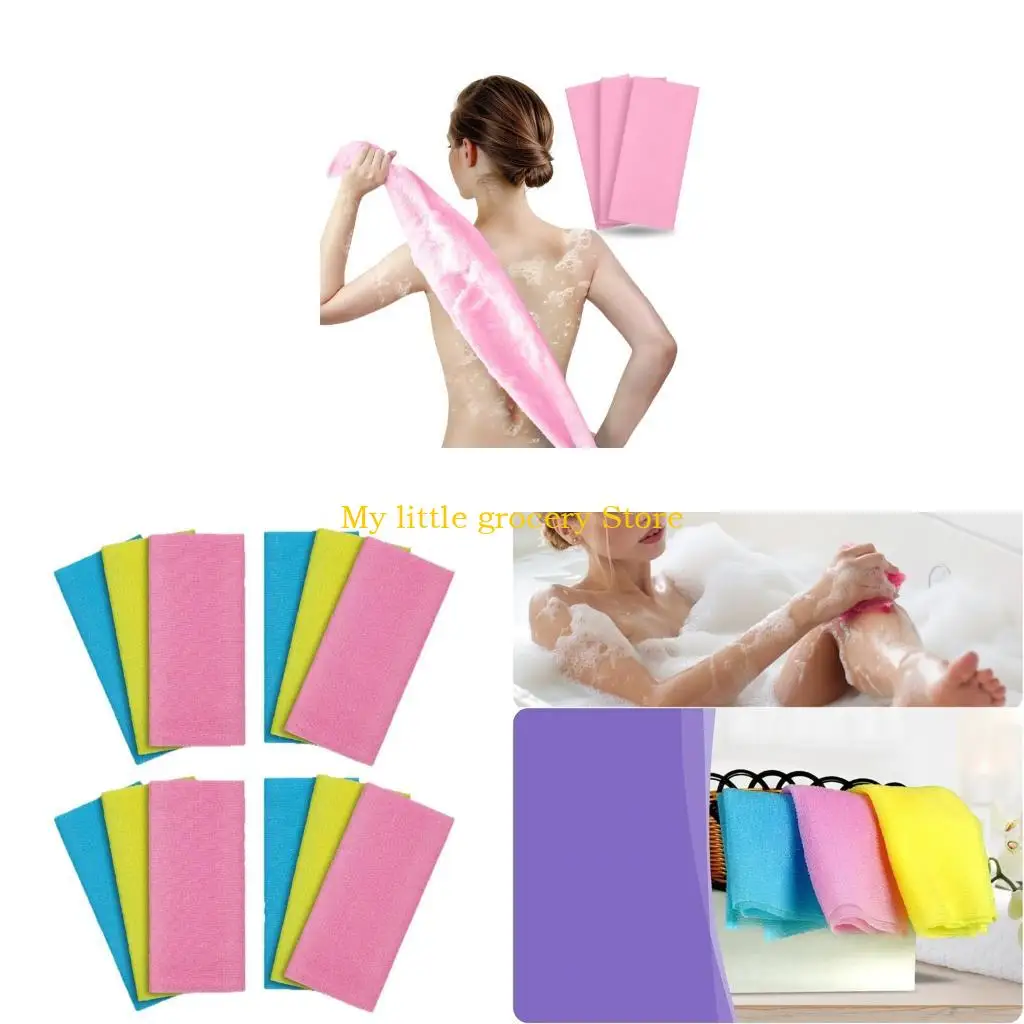 

D5BD Quick Drying Exfoliating Towels Body Scrubber With Massage Texture