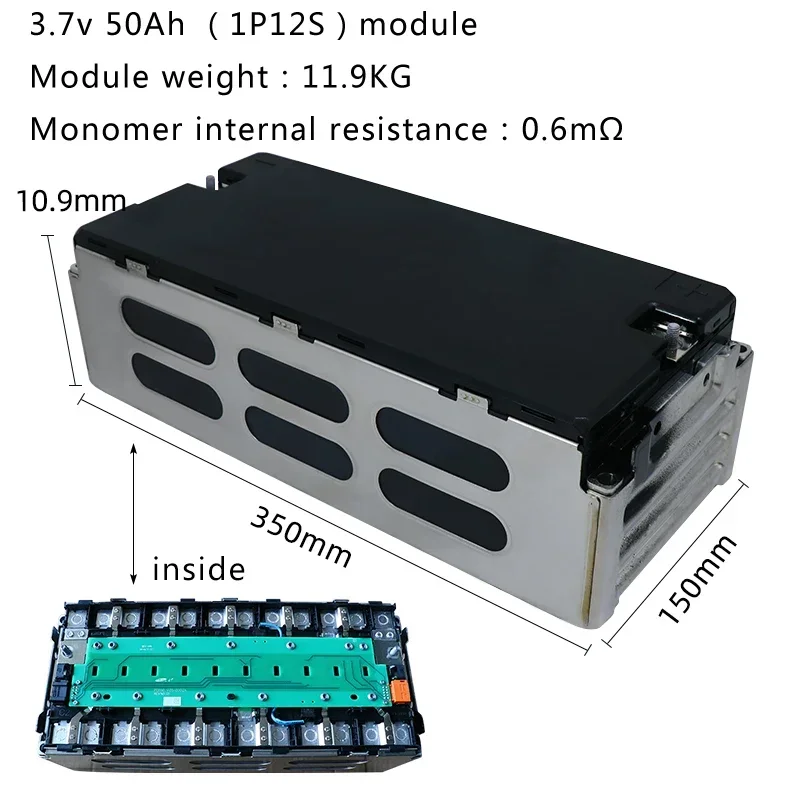 nmc lipo For 50v 50ah 12s1p 48v electric car Ev power bank solar li-ion lithium battery packs module